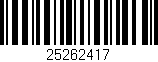 Código de barras (EAN, GTIN, SKU, ISBN): '25262417'