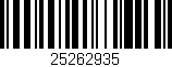 Código de barras (EAN, GTIN, SKU, ISBN): '25262935'