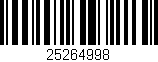 Código de barras (EAN, GTIN, SKU, ISBN): '25264998'
