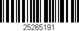 Código de barras (EAN, GTIN, SKU, ISBN): '25265191'