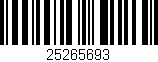 Código de barras (EAN, GTIN, SKU, ISBN): '25265693'