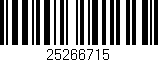 Código de barras (EAN, GTIN, SKU, ISBN): '25266715'