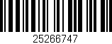 Código de barras (EAN, GTIN, SKU, ISBN): '25266747'
