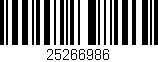 Código de barras (EAN, GTIN, SKU, ISBN): '25266986'