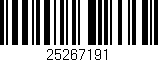 Código de barras (EAN, GTIN, SKU, ISBN): '25267191'