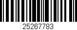 Código de barras (EAN, GTIN, SKU, ISBN): '25267783'