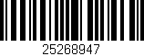 Código de barras (EAN, GTIN, SKU, ISBN): '25268947'