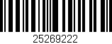 Código de barras (EAN, GTIN, SKU, ISBN): '25269222'