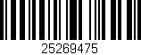 Código de barras (EAN, GTIN, SKU, ISBN): '25269475'