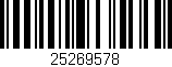 Código de barras (EAN, GTIN, SKU, ISBN): '25269578'