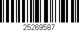 Código de barras (EAN, GTIN, SKU, ISBN): '25269587'