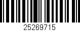 Código de barras (EAN, GTIN, SKU, ISBN): '25269715'