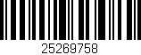 Código de barras (EAN, GTIN, SKU, ISBN): '25269758'