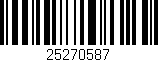 Código de barras (EAN, GTIN, SKU, ISBN): '25270587'