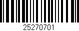 Código de barras (EAN, GTIN, SKU, ISBN): '25270701'