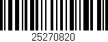 Código de barras (EAN, GTIN, SKU, ISBN): '25270820'