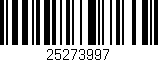 Código de barras (EAN, GTIN, SKU, ISBN): '25273997'