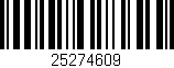 Código de barras (EAN, GTIN, SKU, ISBN): '25274609'