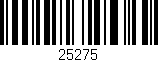 Código de barras (EAN, GTIN, SKU, ISBN): '25275'