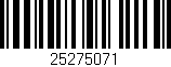 Código de barras (EAN, GTIN, SKU, ISBN): '25275071'