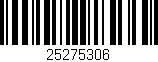Código de barras (EAN, GTIN, SKU, ISBN): '25275306'