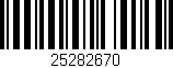 Código de barras (EAN, GTIN, SKU, ISBN): '25282670'