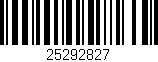 Código de barras (EAN, GTIN, SKU, ISBN): '25292827'