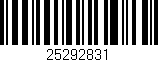 Código de barras (EAN, GTIN, SKU, ISBN): '25292831'