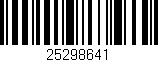 Código de barras (EAN, GTIN, SKU, ISBN): '25298641'