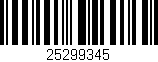 Código de barras (EAN, GTIN, SKU, ISBN): '25299345'