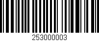 Código de barras (EAN, GTIN, SKU, ISBN): '253000003'