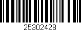 Código de barras (EAN, GTIN, SKU, ISBN): '25302428'