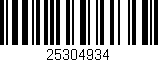 Código de barras (EAN, GTIN, SKU, ISBN): '25304934'