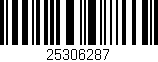 Código de barras (EAN, GTIN, SKU, ISBN): '25306287'