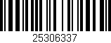 Código de barras (EAN, GTIN, SKU, ISBN): '25306337'