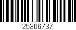 Código de barras (EAN, GTIN, SKU, ISBN): '25306737'