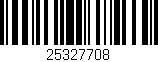 Código de barras (EAN, GTIN, SKU, ISBN): '25327708'