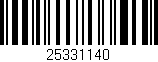 Código de barras (EAN, GTIN, SKU, ISBN): '25331140'