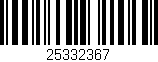Código de barras (EAN, GTIN, SKU, ISBN): '25332367'