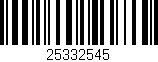 Código de barras (EAN, GTIN, SKU, ISBN): '25332545'