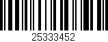Código de barras (EAN, GTIN, SKU, ISBN): '25333452'