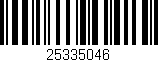 Código de barras (EAN, GTIN, SKU, ISBN): '25335046'