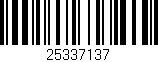 Código de barras (EAN, GTIN, SKU, ISBN): '25337137'
