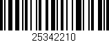 Código de barras (EAN, GTIN, SKU, ISBN): '25342210'