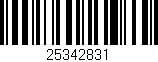 Código de barras (EAN, GTIN, SKU, ISBN): '25342831'