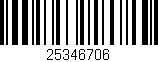Código de barras (EAN, GTIN, SKU, ISBN): '25346706'