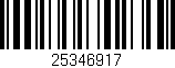 Código de barras (EAN, GTIN, SKU, ISBN): '25346917'