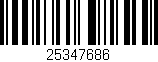 Código de barras (EAN, GTIN, SKU, ISBN): '25347686'