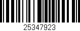 Código de barras (EAN, GTIN, SKU, ISBN): '25347923'