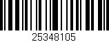 Código de barras (EAN, GTIN, SKU, ISBN): '25348105'